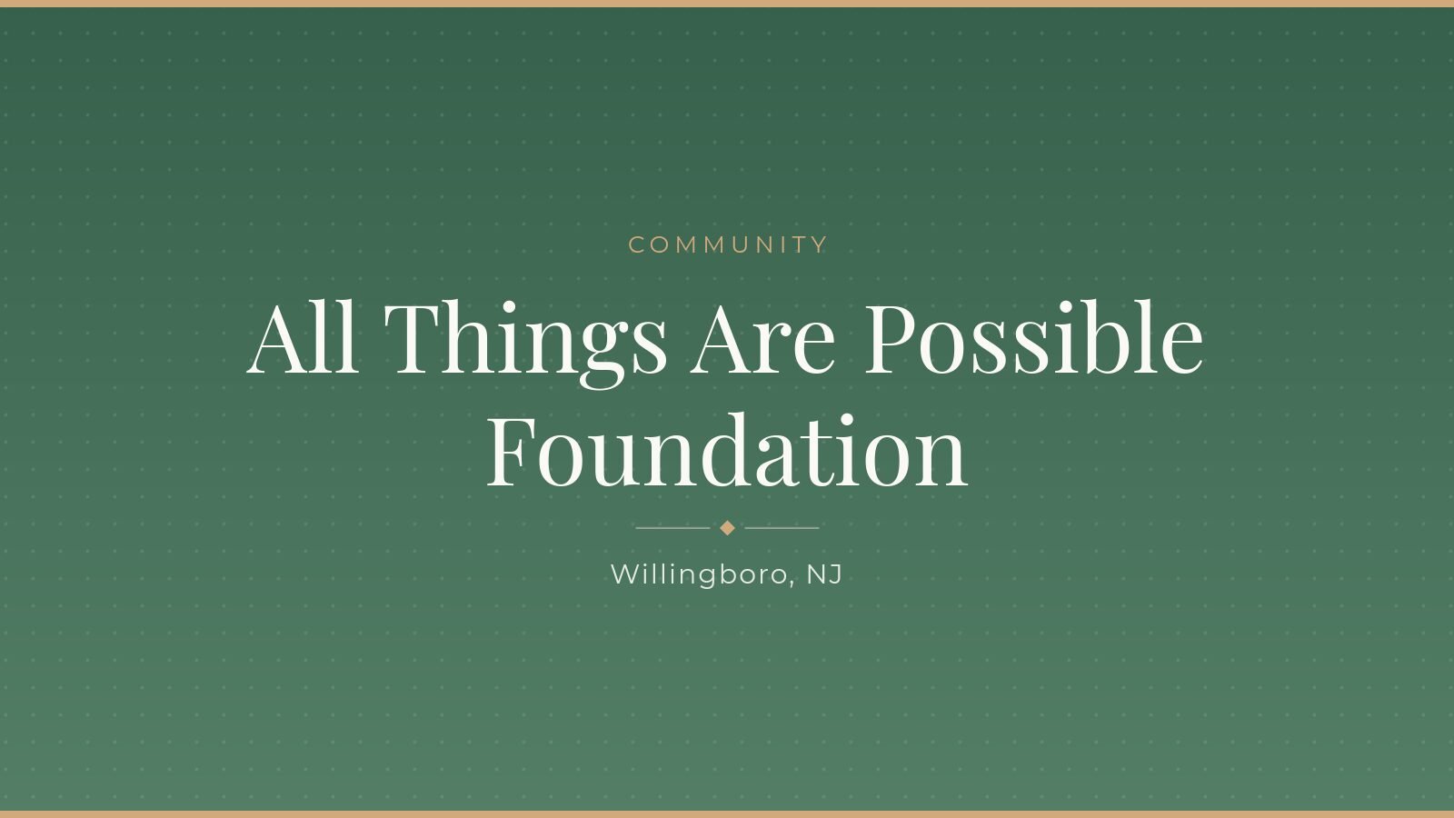 All Things Are Possible Foundation