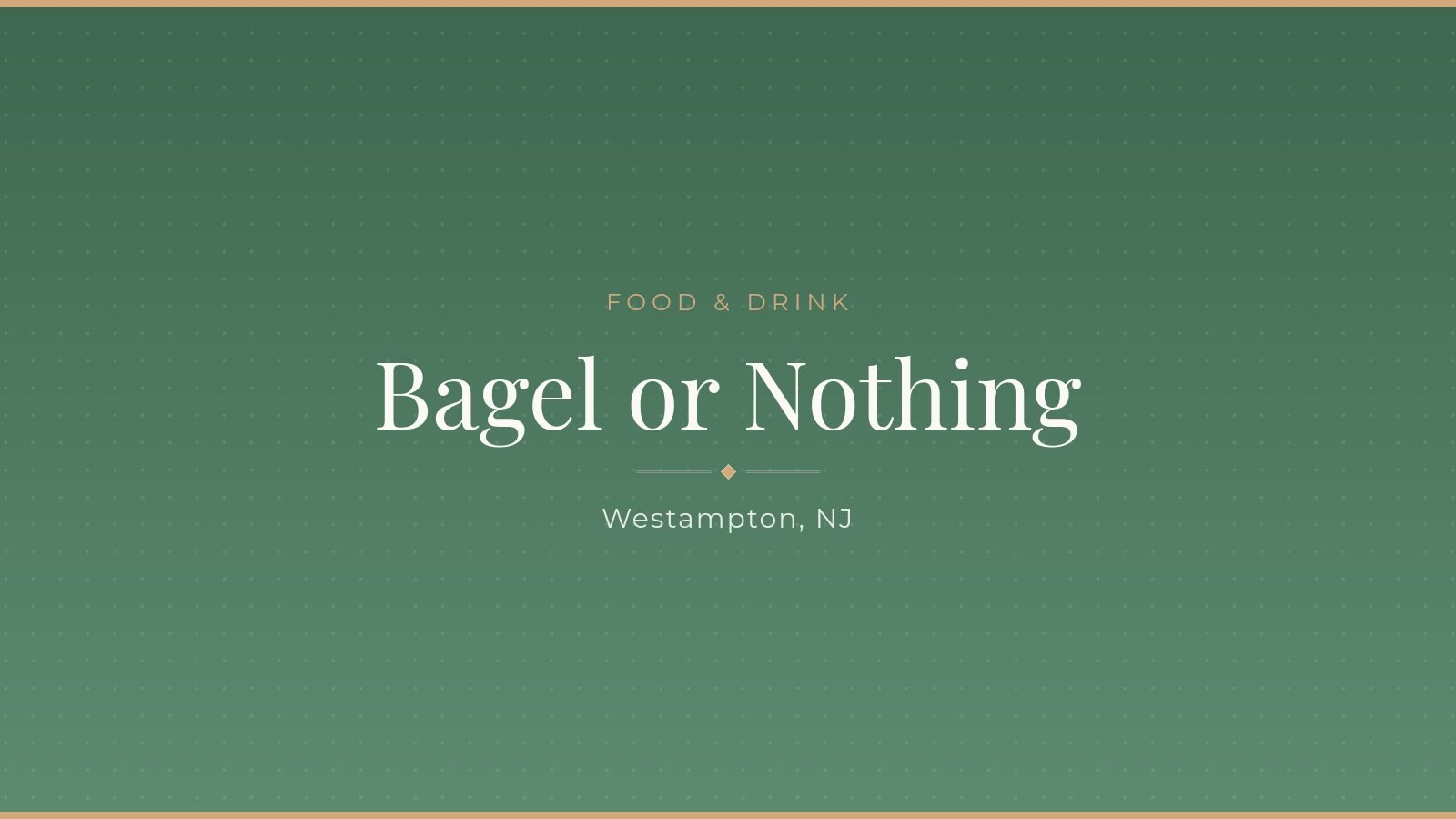 Bagel or Nothing
